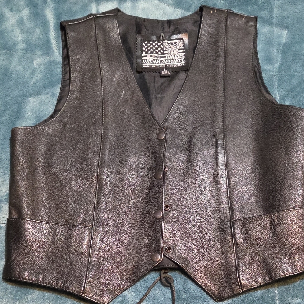 Black Leather Vest